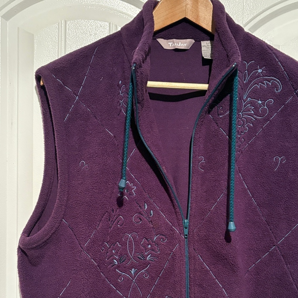 TanJay Deep Purple Vest with Teal Accents